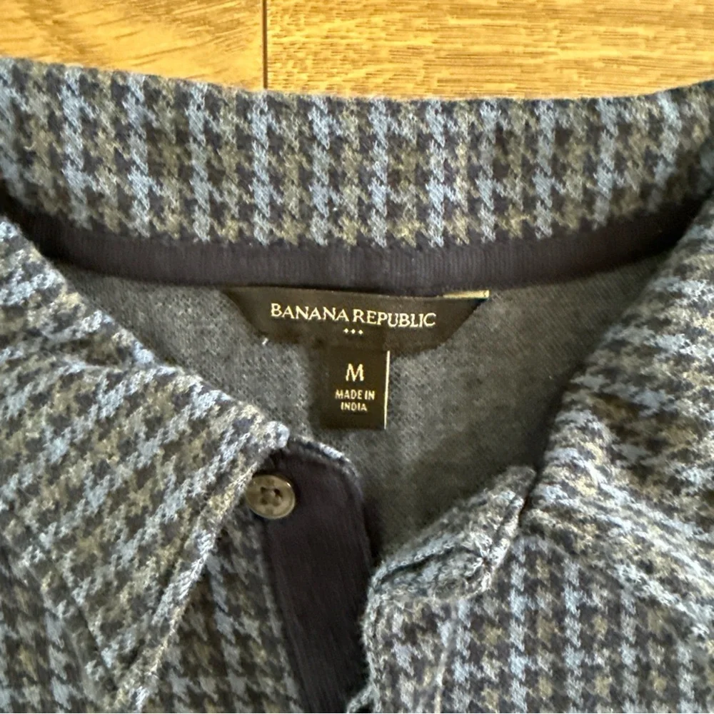 Banana Republic Navy Check Polo Shirt